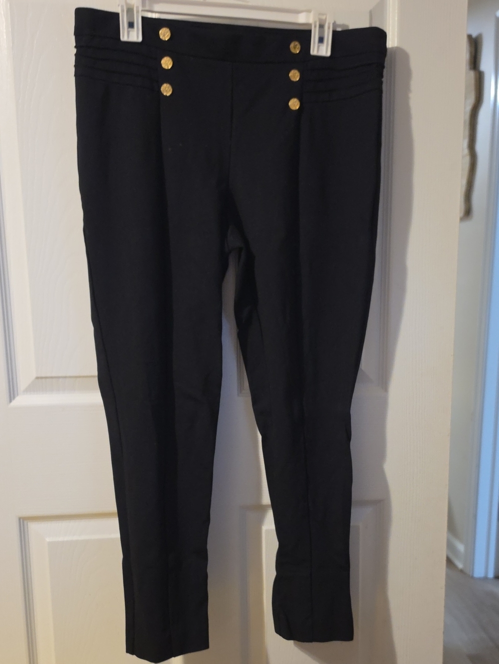 Anne Klein Black Logo Tag Top